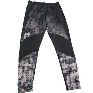 Adidas Womens Leggings Pants Medium Gray Techfit Graphic print Climawarm